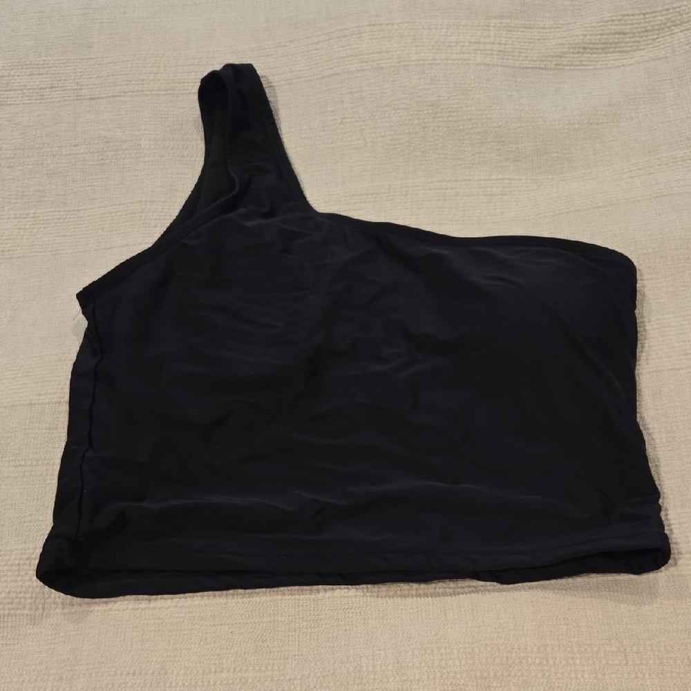 Corral Black One-Shoulder Swim Top
